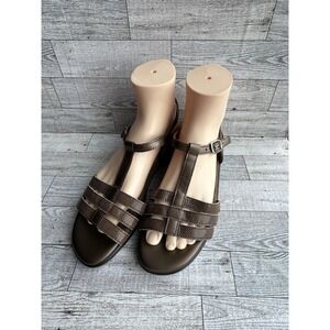 SAS Tripad Comfort‎ Shoes Womens Size 9W Brown Leather Strappy Sandals Made USA